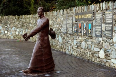 30-10-2013:The Hugh O'Flaherty statue on Mission Road, Killarney on Wednesday. Picture by Don MacMonagle