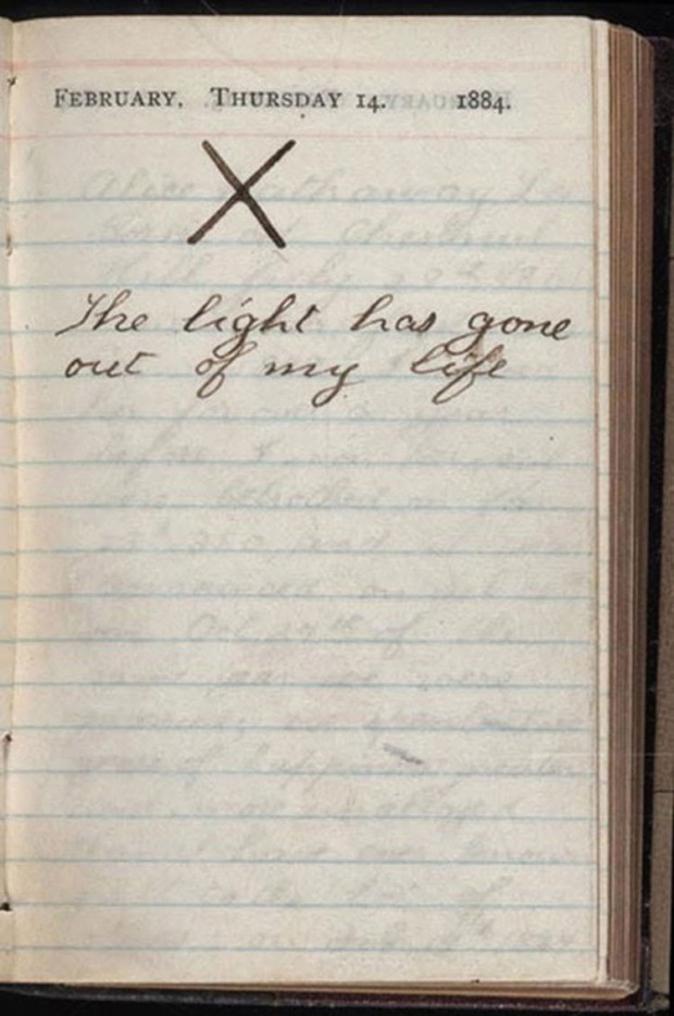 Theodore-Roosevelt's-diary-the-day-his-wife-and-mother-died,-1884
